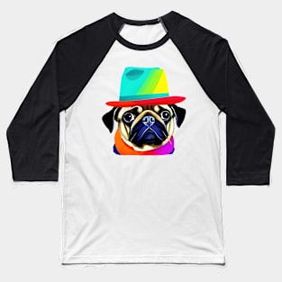 pug with hat Baseball T-Shirt